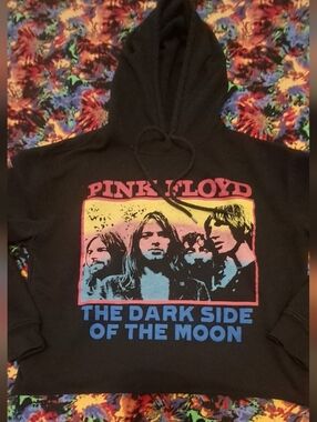 Pink Floyd The Dark Side Of The Moon Cropped Hoodie